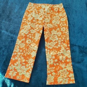 Vintage High-Waist Tropic Crop Pants